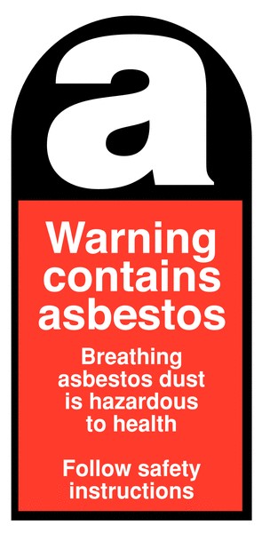 asbestos sign