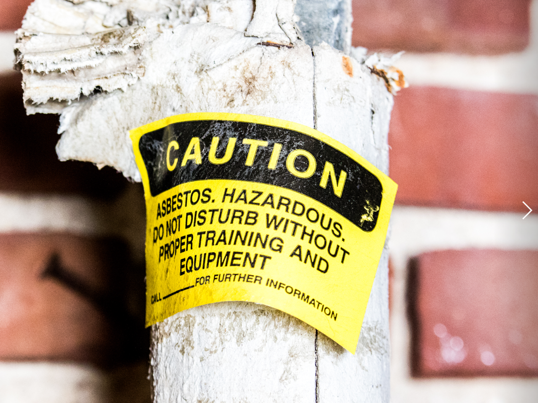 asbestos caution small
